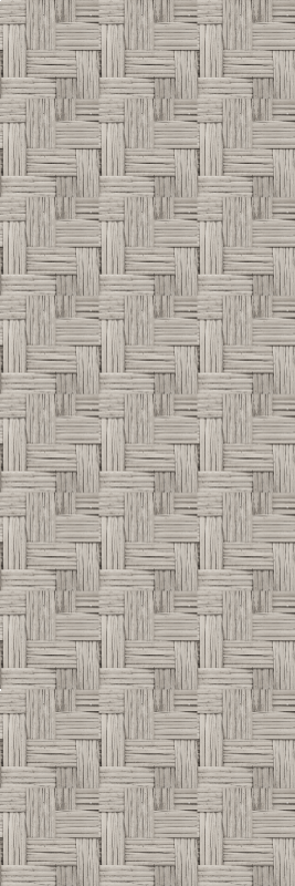 Alfombra vinílica pasillo efecto mimbre gris artesanal - TenVinilo