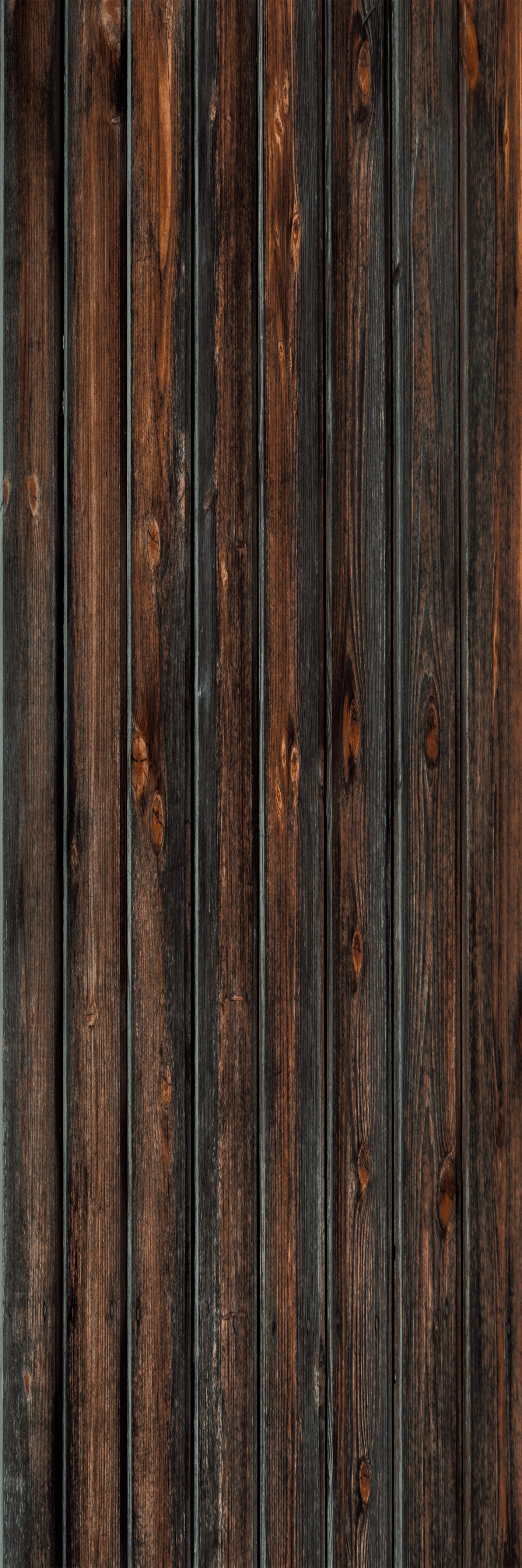 Alfombra vinílica marrón estilo madera quemada - TenVinilo