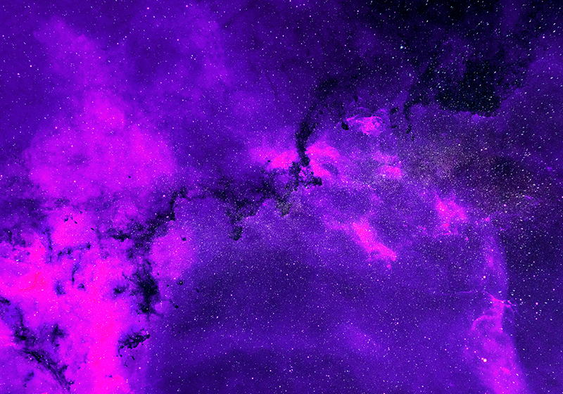 Alfombra vinílica lila nebulosa cósmica - TenVinilo