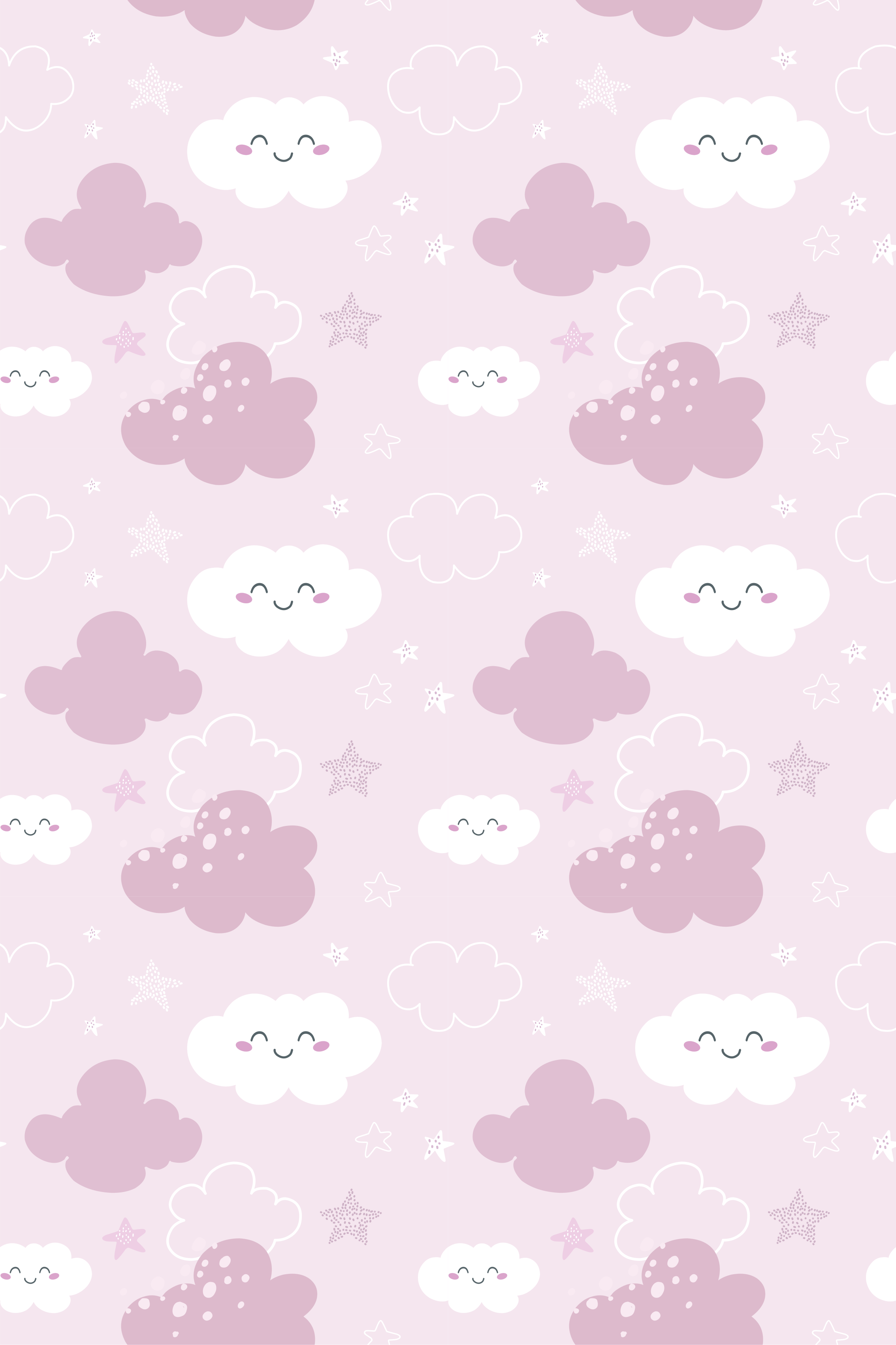Alfombra vinílica lila fondo rosa con blanco feliz - TenVinilo