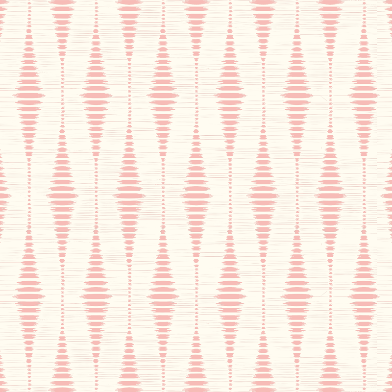 Alfombra vinílica exterior rosa pastel rabaul ikat - TenVinilo