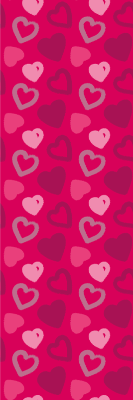 Alfombra vinílica rosa corazones fucsias - TenVinilo