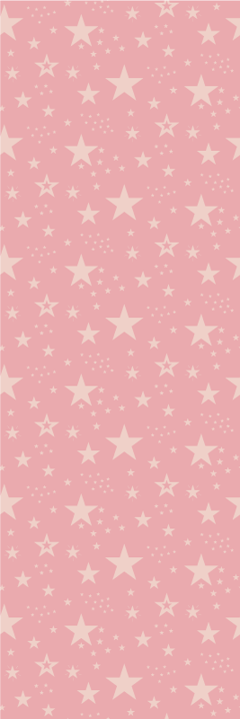 Alfombra vinílica rosa estrellas rosas sobre fondo rosa - TenVinilo
