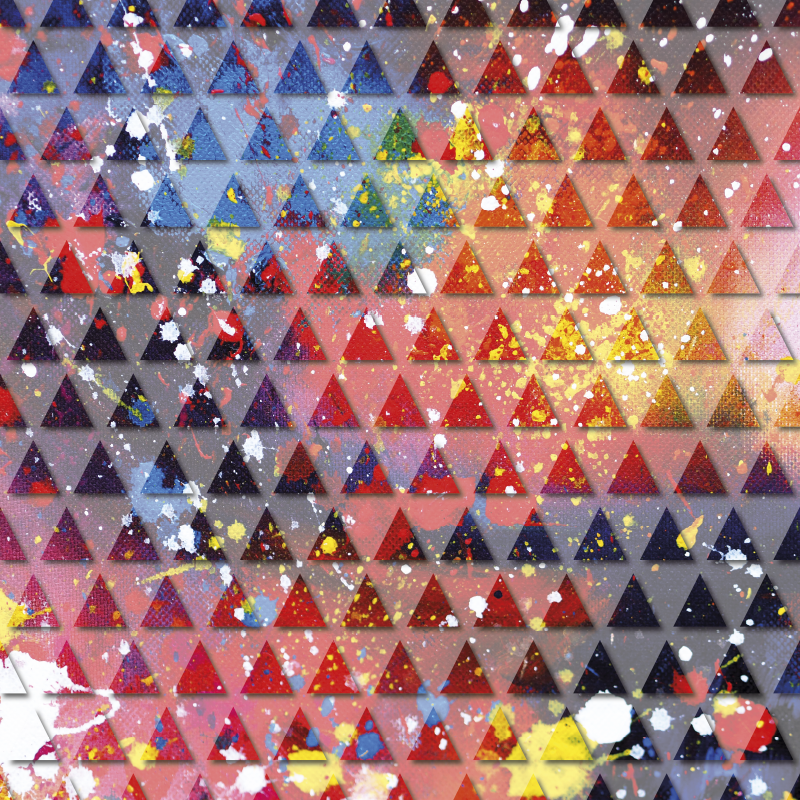 Alfombra de vinilo geométrica resumen de Mosaico Triangular - TenVinilo
