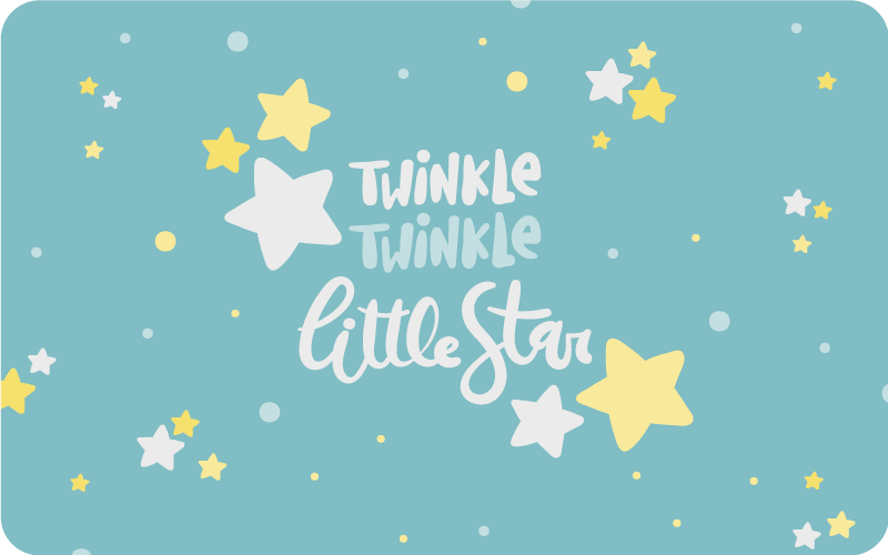 Alfombra vinílica twinkle con estrellas - TenVinilo
