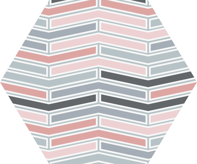 Alfombra vinílica estilo nordico hexagonal - TenVinilo