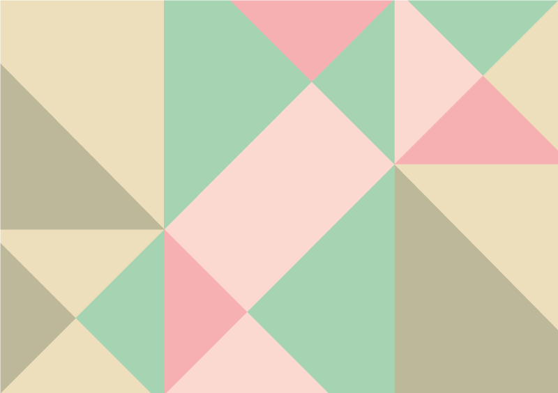 Alfombra vinilo comedor geométrica colores pasteles - TenVinilo