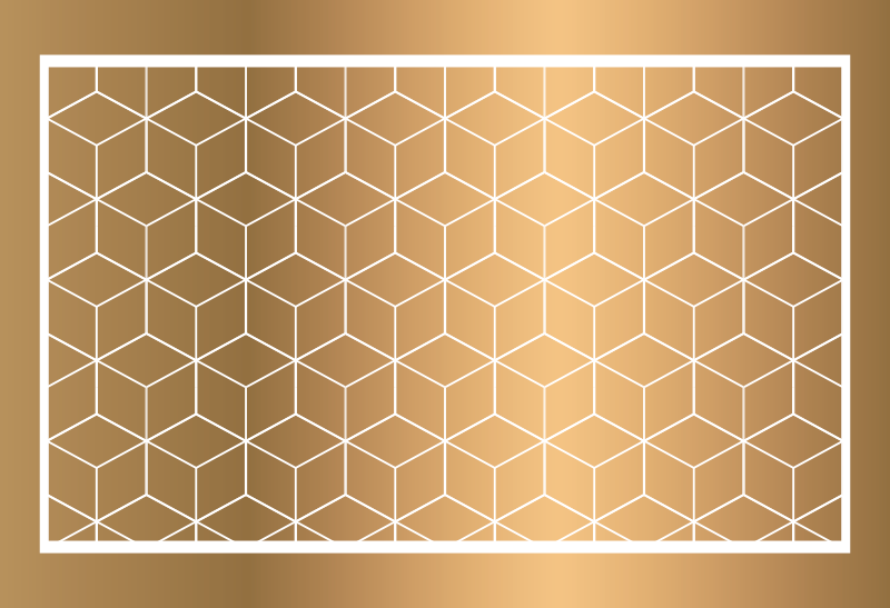 Alfombra vinílica geométrica ilusión cuboide geométrica - TenVinilo
