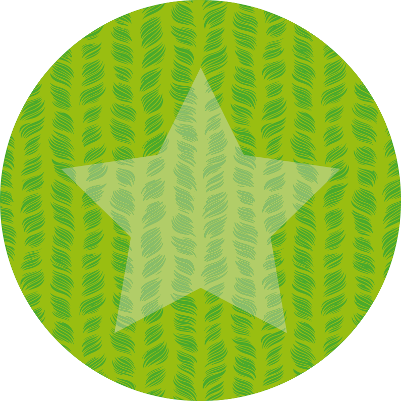 Alfombra vinílica verde infantil con estrella - TenVinilo