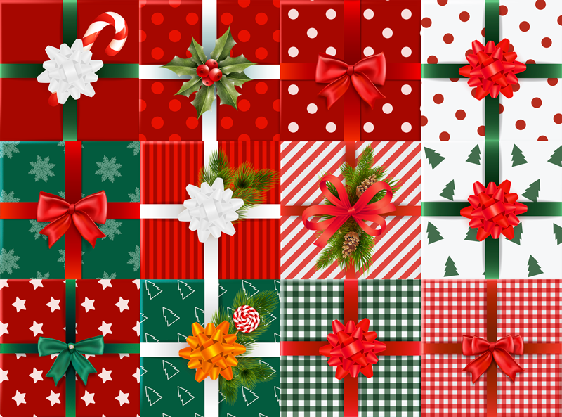 Alfombra vinílica habitación cajas de regalo - TenVinilo