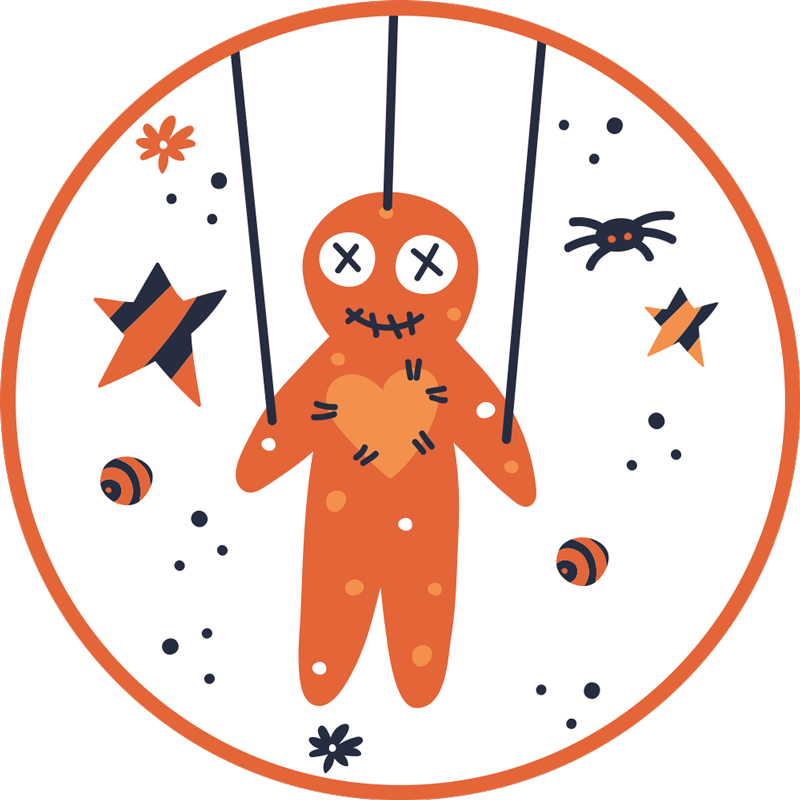 Alfombra vinílica juvenil marioneta Halloween - TenVinilo