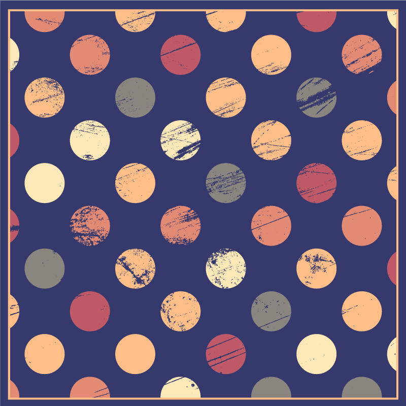 Alfombra vinílica geométrica patrón de puntos abstracto - TenVinilo