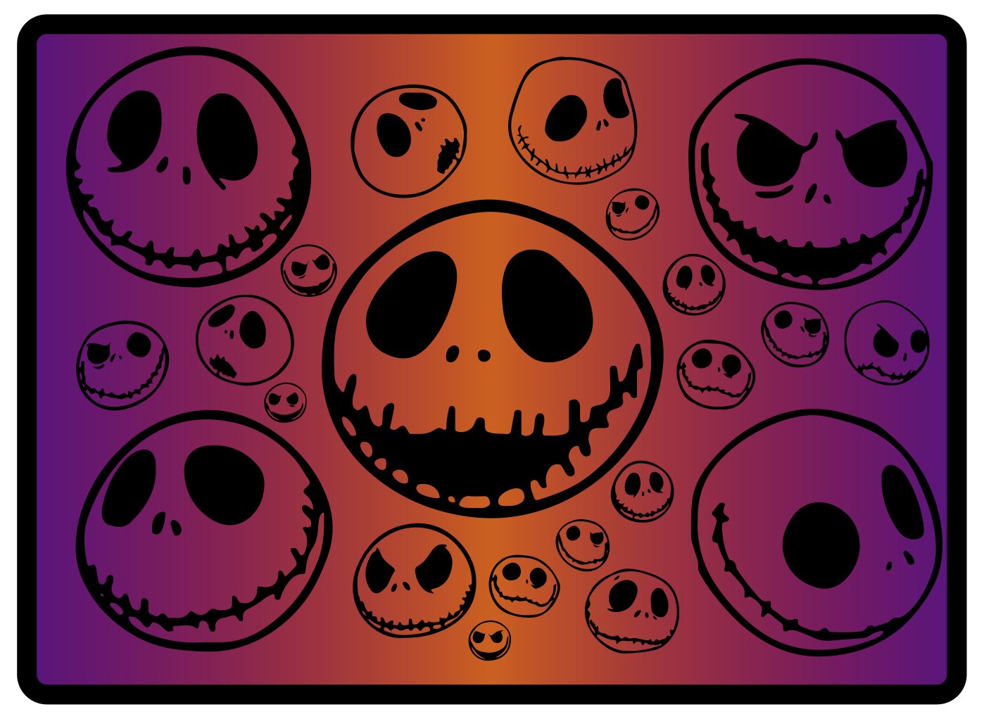Alfombra vinílica halloween calavera espeluznante - TenVinilo