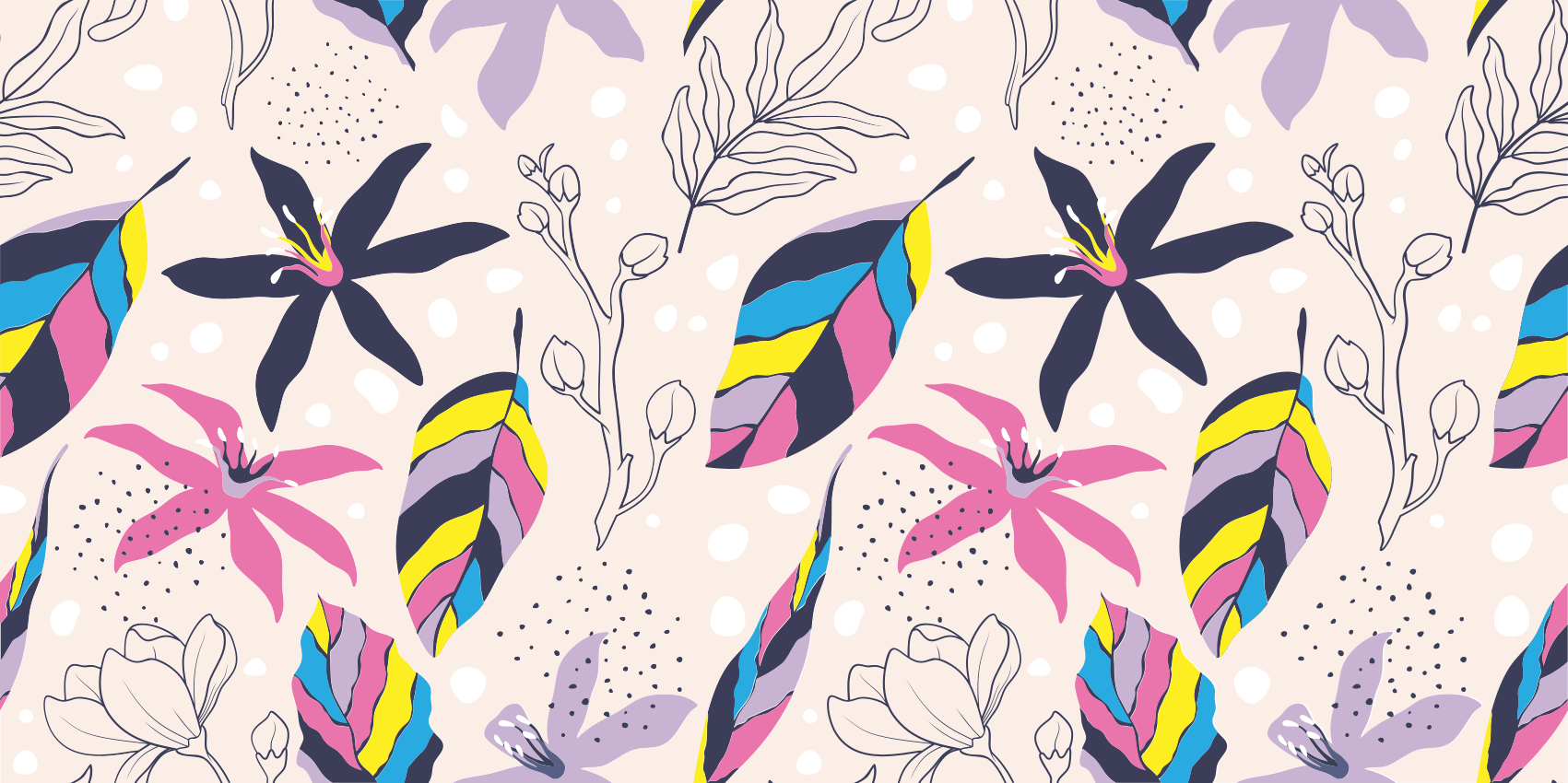 Alfombra vinílica flores fantasia floral - TenVinilo