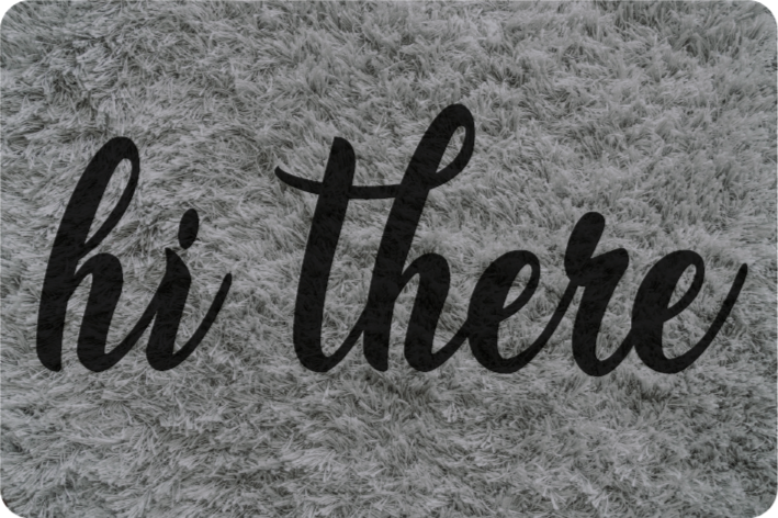 Alfombra vinílica frase hola decoración - TenVinilo