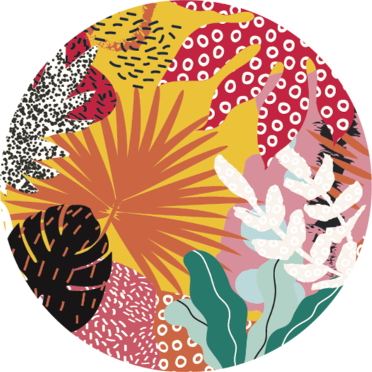 Alfombra vinílica flores armonía botánica tropical - TenVinilo