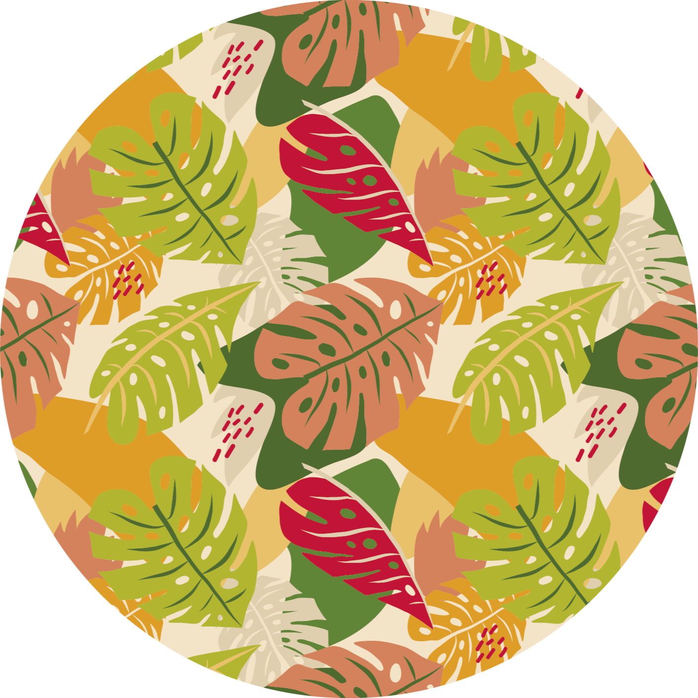 Alfombra vinilo recibidor Diseño gráfico alternativo de monstera - TenVinilo