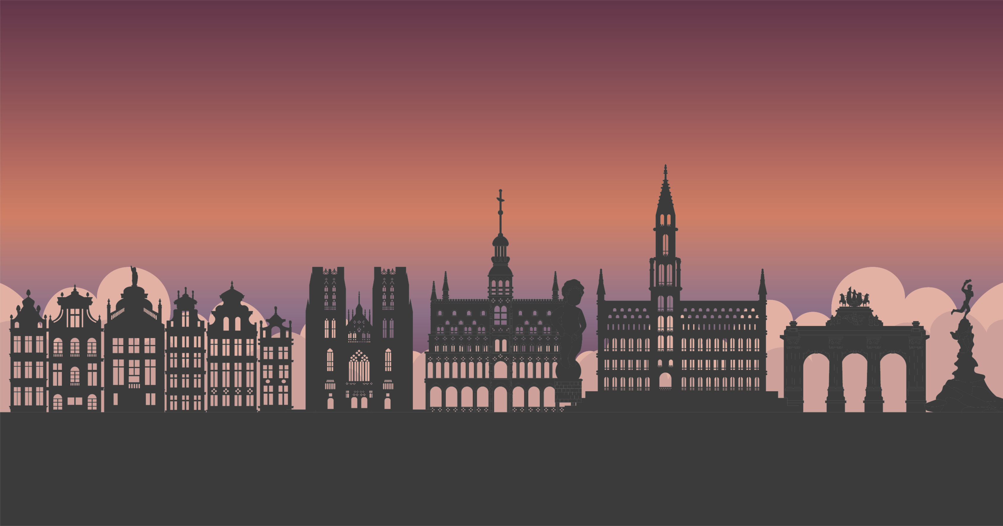 Alfombra vinílica mapamundi silueta del horizonte - TenVinilo