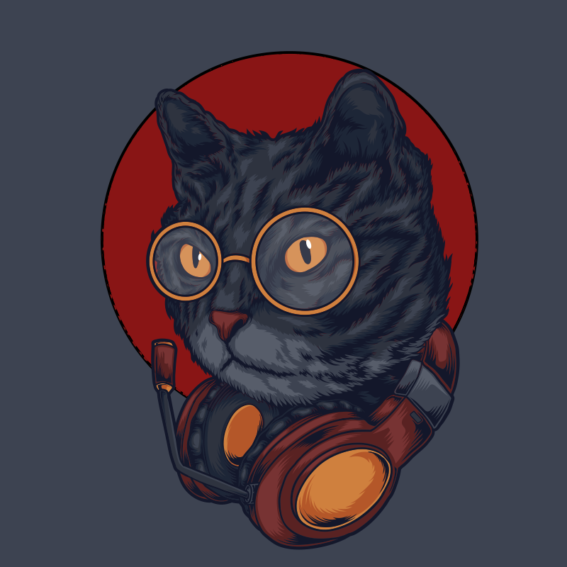 Alfombra vinílica animales felino astronauta - TenVinilo