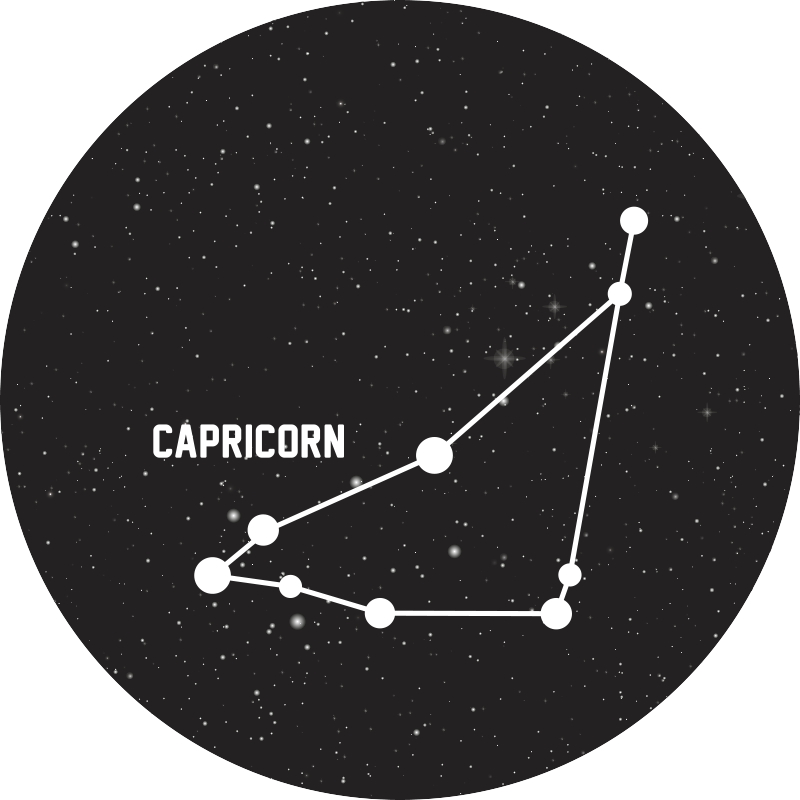 Alfombra vinílica de estrellas constelación de capricornio - TenVinilo