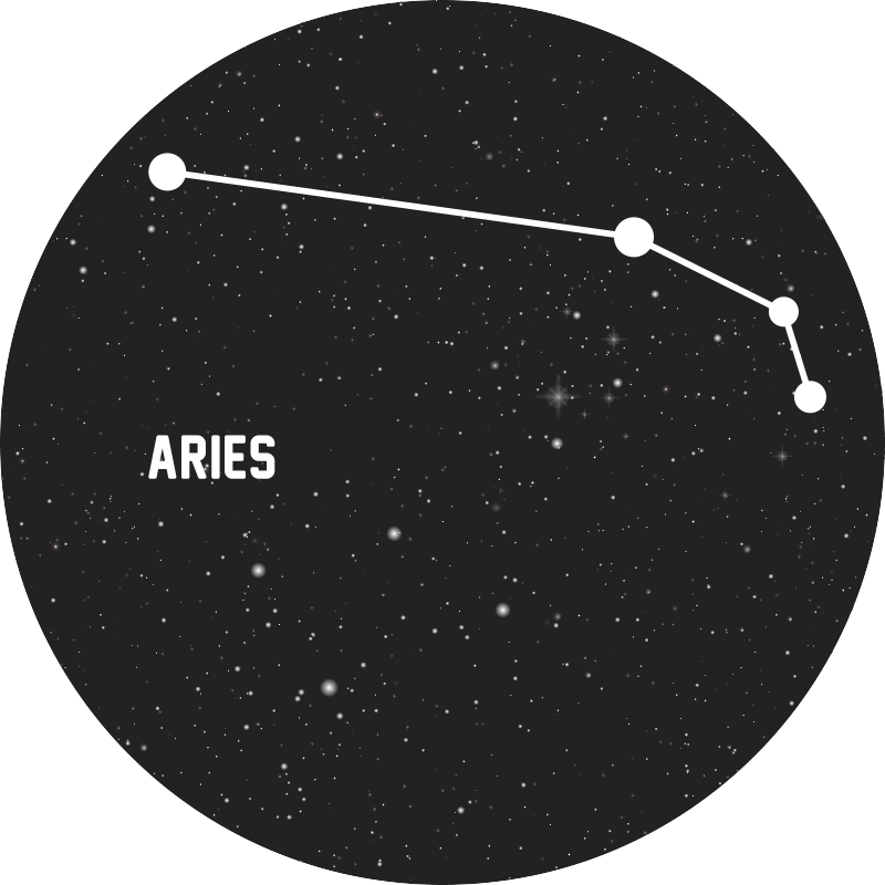 Alfombra vinílica de estrellas constelación de aries - TenVinilo