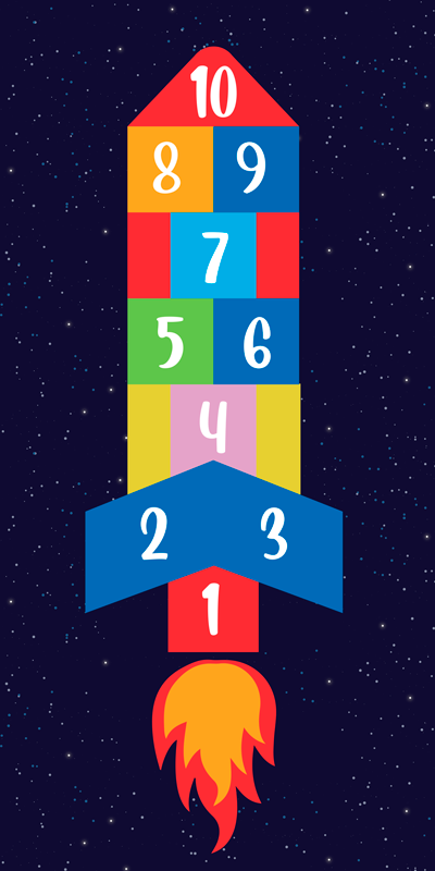 Alfombra vinílica de juegos infantiles de salto - TenVinilo