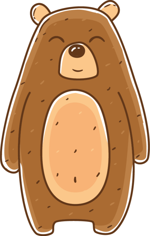 Alfombra vinílica animales oso amistoso - TenVinilo