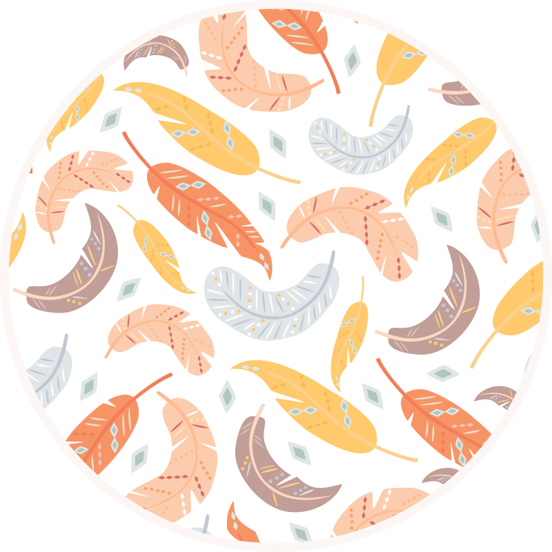 Alfombra vinílica flores patrón de hojas botánicas - TenVinilo