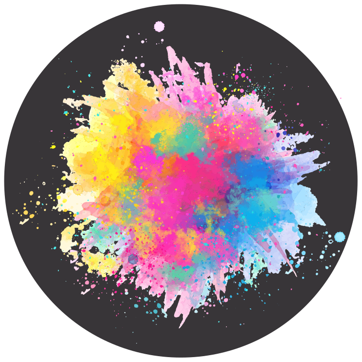 Alfombra vinílica imitación explosión de color - TenVinilo