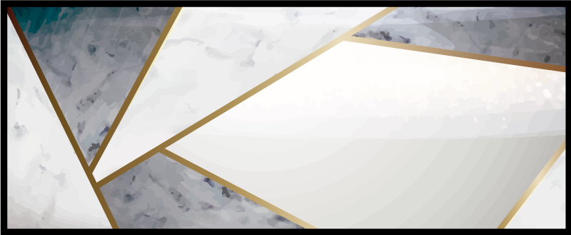 Alfombra vinílica imitación detalles geométricos en mármol - TenVinilo