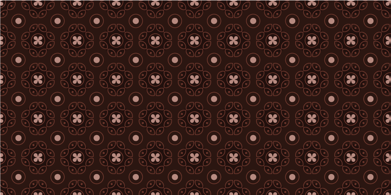 Alfombra vinílica mandala Patrón de mandala marrón - TenVinilo