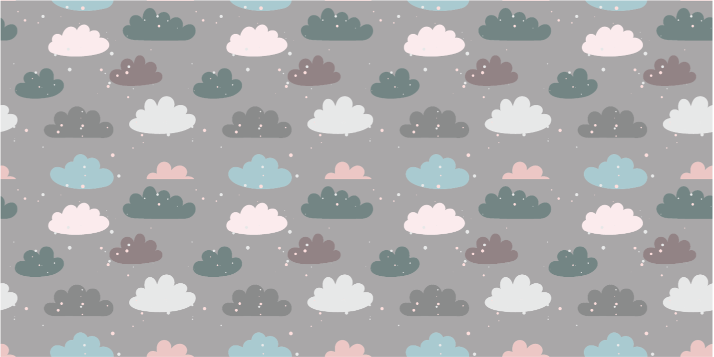 Alfombra vinílica infantil nubes estampadas - TenVinilo