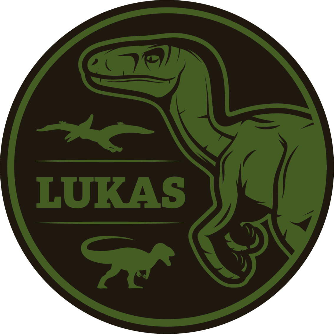 Alfombra vinilo niños veloz raptor con nombre - TenVinilo