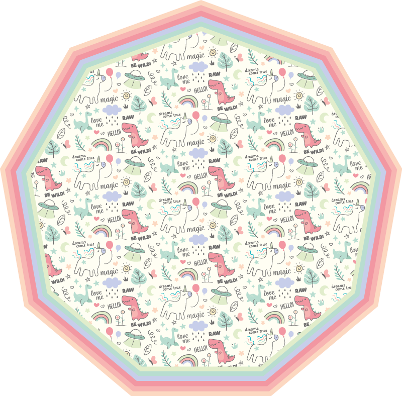 Alfombra vinílica infantil motivo juguetón del alfabeto - TenVinilo