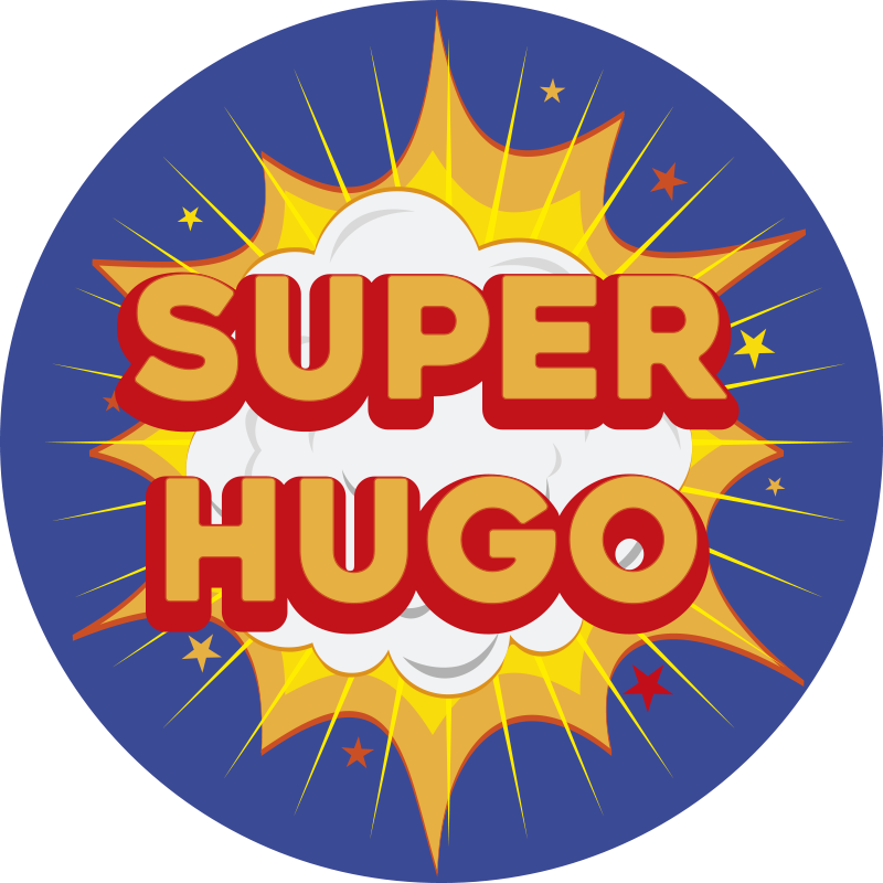 Alfombra vinílica personalizable explosión de superhéroe - TenVinilo