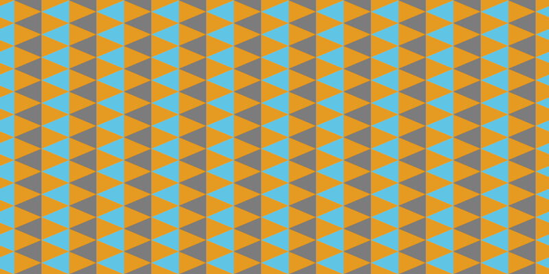 Alfombra vinílica geométrico naranja y azul - TenVinilo