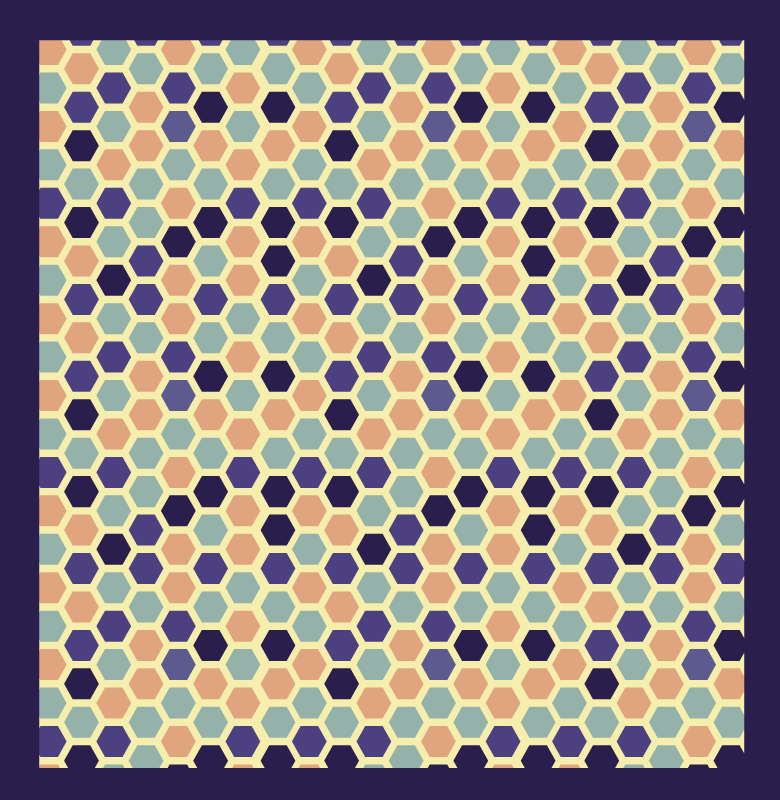 Alfombra vinílica geométrica mosaico hexagonal - TenVinilo