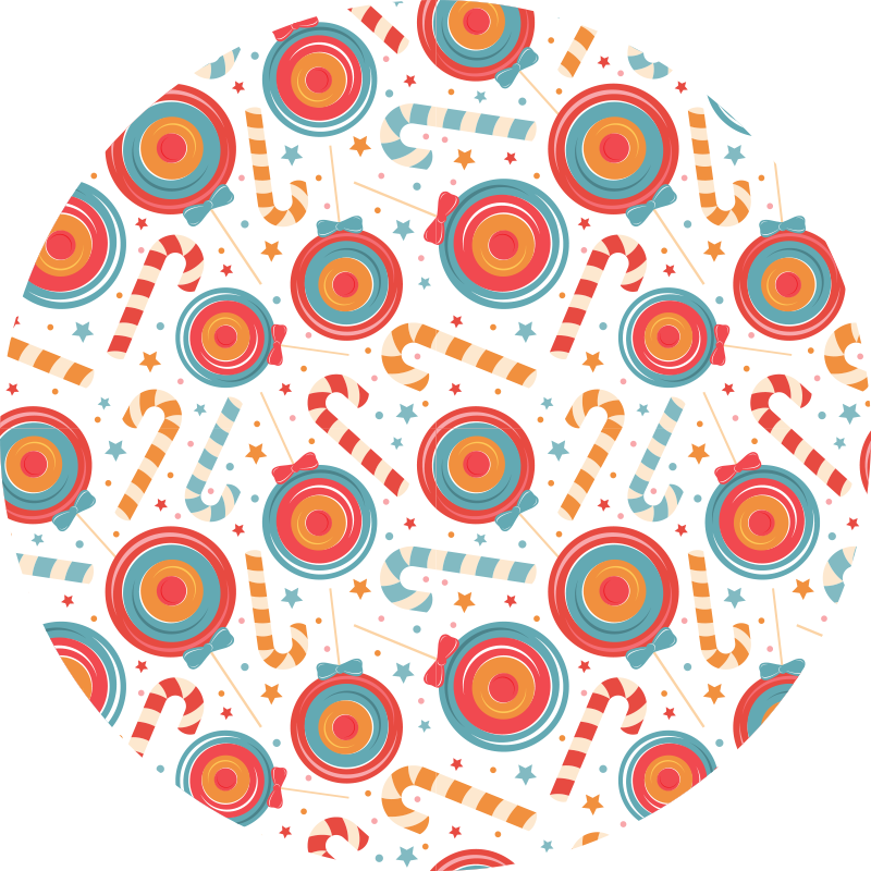 Alfombra de vinilo infantil Dulces de colores - TenVinilo