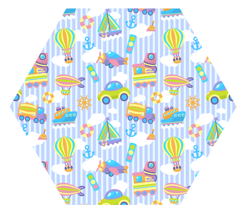 Alfombra vinílica infantil imaginería infantil - TenVinilo