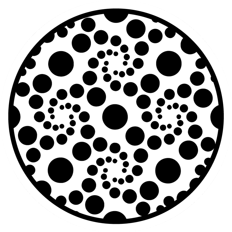 Alfombra vinílica geométrica patrón de puntos circulares - TenVinilo