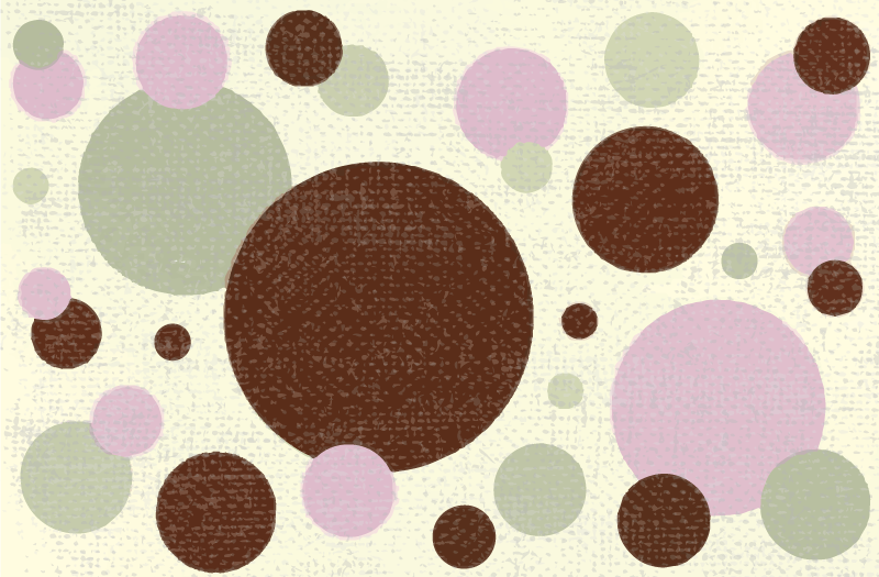 Alfombra vinílica geométrica patrón de puntos circulares - TenVinilo