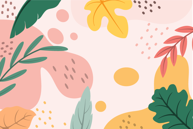 Alfombra vinílica floral tropical fondo rosa - TenVinilo