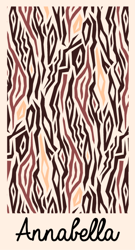 Alfombra vinílica personalizable patrón animal estilizado - TenVinilo