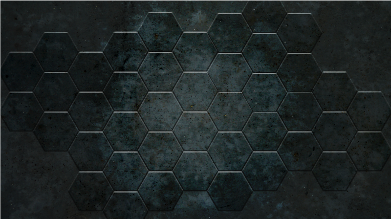 Alfombra vinílica hidráulica patrón hexagonal - TenVinilo