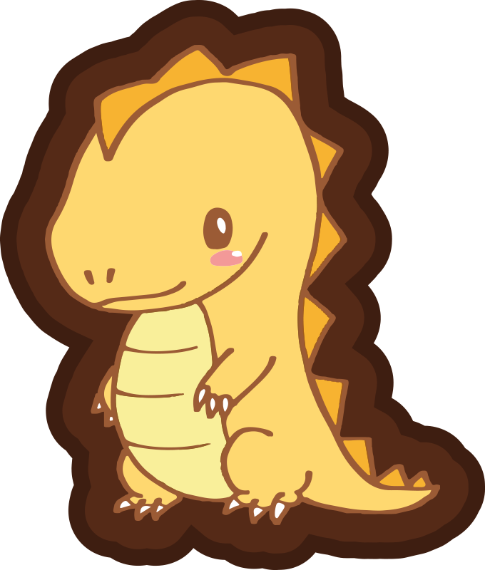 Alfombra de vinilo infantil Dinosaurio amarillo - TenVinilo