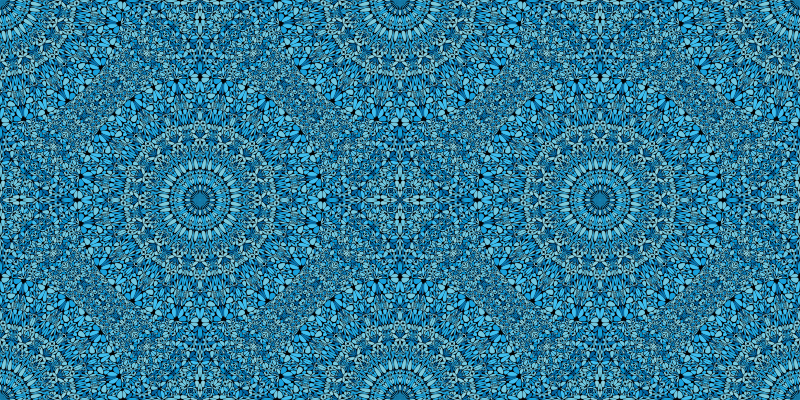 Alfombra vinílica mandala elaborado motivo azul - TenVinilo