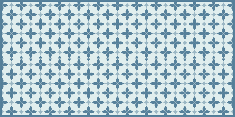 Alfombra vinílica hidráulica motivo botánico atemporal - TenVinilo