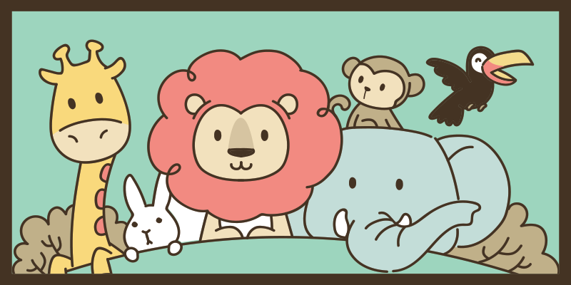 Alfombra vinílica animal print Zoológico hecho a mano - TenVinilo