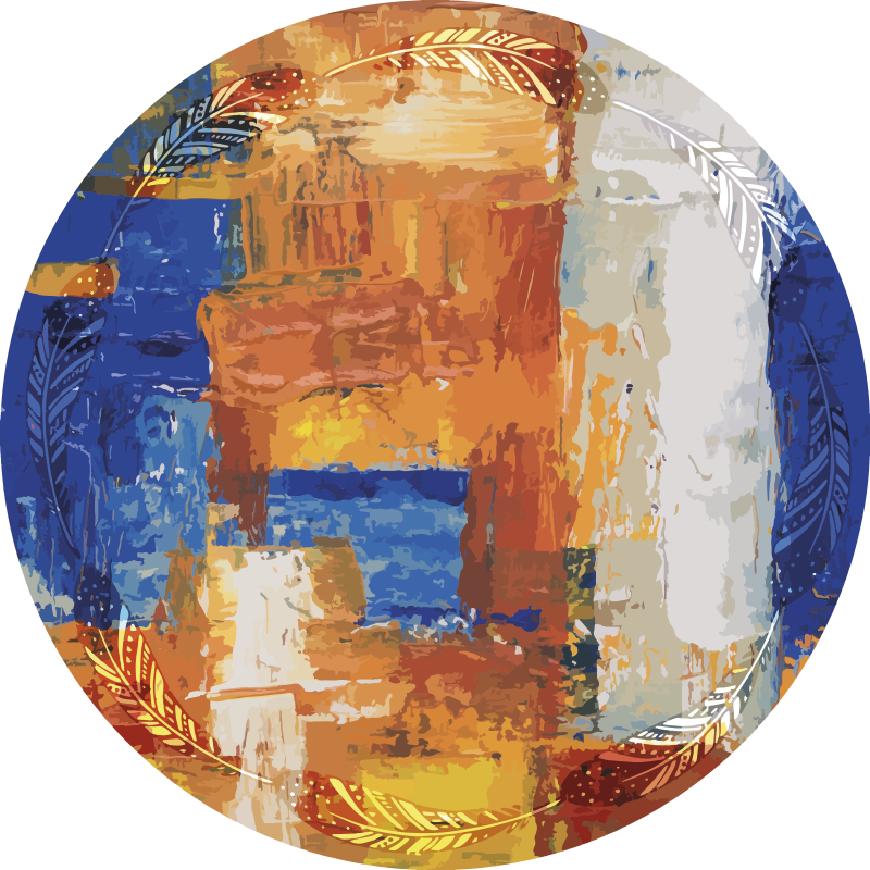 Alfombras vinílicas modernas Alfombra angustiada abstracta boho - TenVinilo