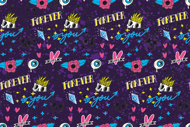 Alfombras vinílicas juvenils Patrón de corazón abstracto - TenVinilo